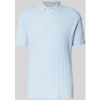 SELECTED HOMME Slim Fit Poloshirt mit Strukturmuster Modell 'JADEN' in Sky, Größe XXL von Selected Homme