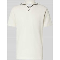 SELECTED HOMME Slim Fit Poloshirt mit V-Ausschnitt Modell 'SANGEV' in Sand, Größe XXL von Selected Homme