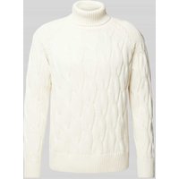 SELECTED HOMME Strickpullover mit Rollkragen Modell 'CALLO' in Offwhite, Größe XXL von Selected Homme