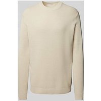SELECTED HOMME Strickpullover mit Rundhalsausschnitt Modell 'DANE' in Offwhite, Größe XXL von Selected Homme