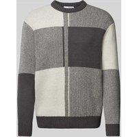 SELECTED HOMME Strickpullover mit Rundhalsausschnitt Modell 'MEIO' in Mittelgrau, Größe XXL von Selected Homme