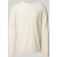 SELECTED HOMME Strickpullover mit Rundhalsausschnitt Modell 'RAI' in Offwhite, Größe XXL von Selected Homme