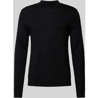 SELECTED HOMME Strickpullover mit Stehkragen Modell 'TRAY' in Black, Größe S von Selected Homme
