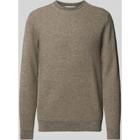 SELECTED HOMME Strickpullover mit Strukturmuster Modell 'ROSS' in Mittelgrau, Größe XL von Selected Homme