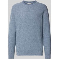 SELECTED HOMME Strickpullover mit Strukturmuster Modell 'ROSS' in Rauchblau Melange, Größe XL von Selected Homme