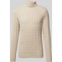 SELECTED HOMME Strickpullover mit Zopfmuster Modell 'RYAN' in Offwhite, Größe XXL von Selected Homme
