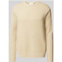 SELECTED HOMME Strickpullover mit gerippten Abschlüssen Modell 'HENNY' in Offwhite, Größe XXL von Selected Homme