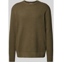 SELECTED HOMME Strickpullover mit gerippten Abschlüssen Modell 'HENNY' in Oliv, Größe XL von Selected Homme