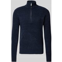 SELECTED HOMME Strickpullover mit gerippten Abschlüssen Modell 'RODNEY' in Dunkelblau, Größe XXL von Selected Homme