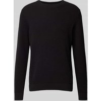 SELECTED HOMME Strickpullover mit gerippten Abschlüssen Modell 'ROSS' in Black, Größe XXL von Selected Homme