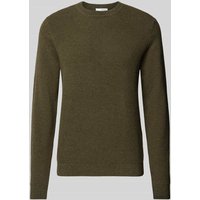 SELECTED HOMME Strickpullover mit gerippten Abschlüssen Modell 'ROSS' in Dunkelgruen, Größe XXL von Selected Homme