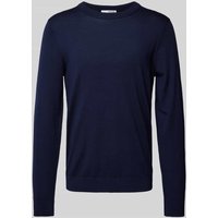 SELECTED HOMME Strickpullover mit gerippten Abschlüssen Modell 'TRAY' in Dunkelblau, Größe M von Selected Homme