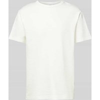 SELECTED HOMME T-Shirt mit geripptem Rundhalsausschnitt Modell 'SANDER' in Offwhite, Größe XXL von Selected Homme