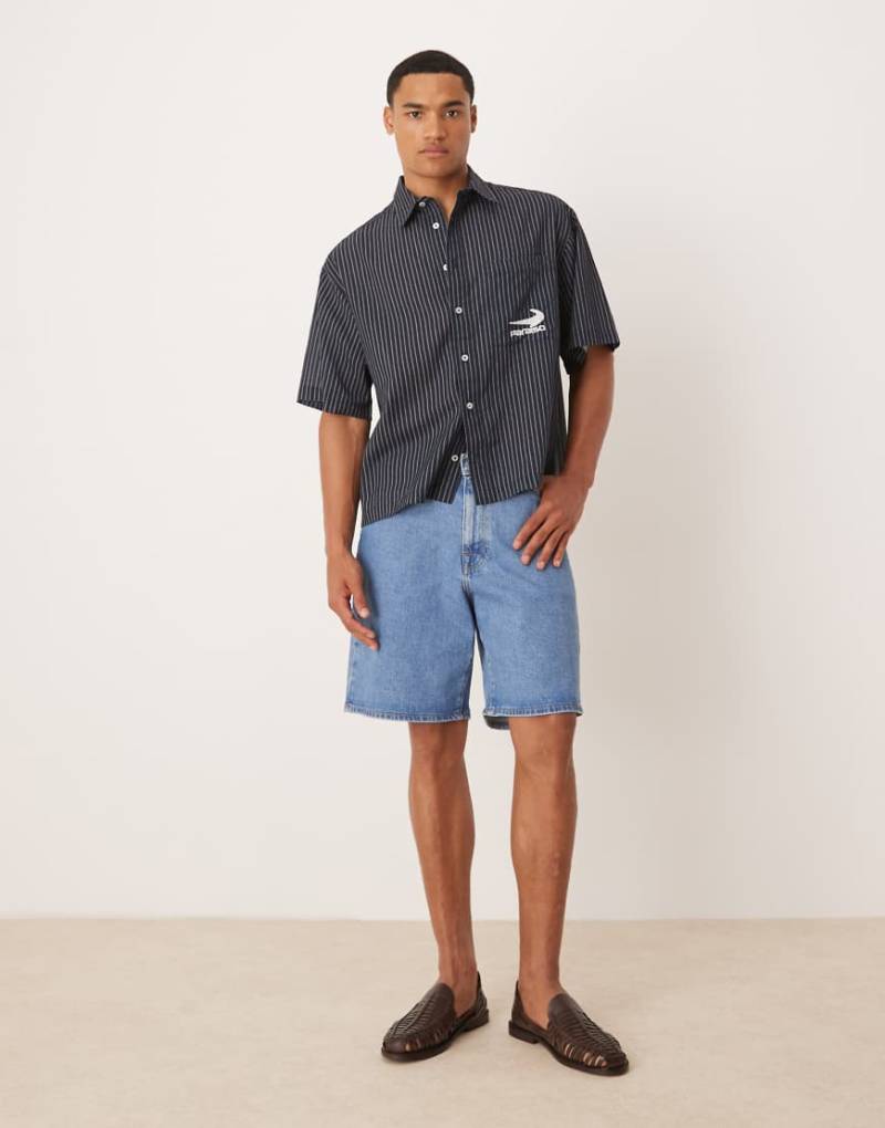 Selected - Alex - Regular-Fit-Jeansshorts in Hellblau von Selected