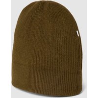 SELECTED HOMME Beanie in Ripp-Optik Modell 'SLHMERINO WOOL SAILOR RIB' in Oliv, Größe One Size von Selected Homme