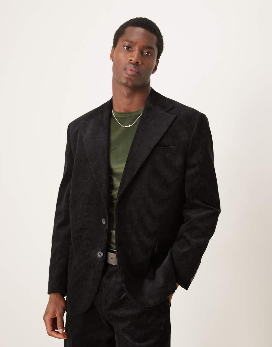 Selected Homme - Bowie - Cord-Anzugjacke in Schwarz mit normalem Schnitt Selected Homme - Bowie - Cord-Anzugjacke in Schwarz mit normalem Schnitt von Selected Homme