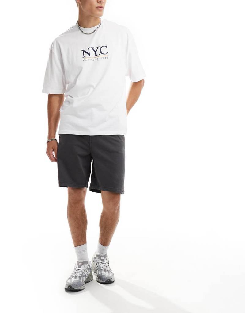 Selected Homme - Carpenter-Shorts in Dunkelgrau mit lockerem Schnitt von Selected Homme