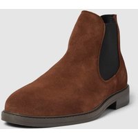 SELECTED HOMME Chelsea Boots mit flachem Absatz Modell 'BLAKE' in Dunkelbraun, Größe 41 von Selected Homme