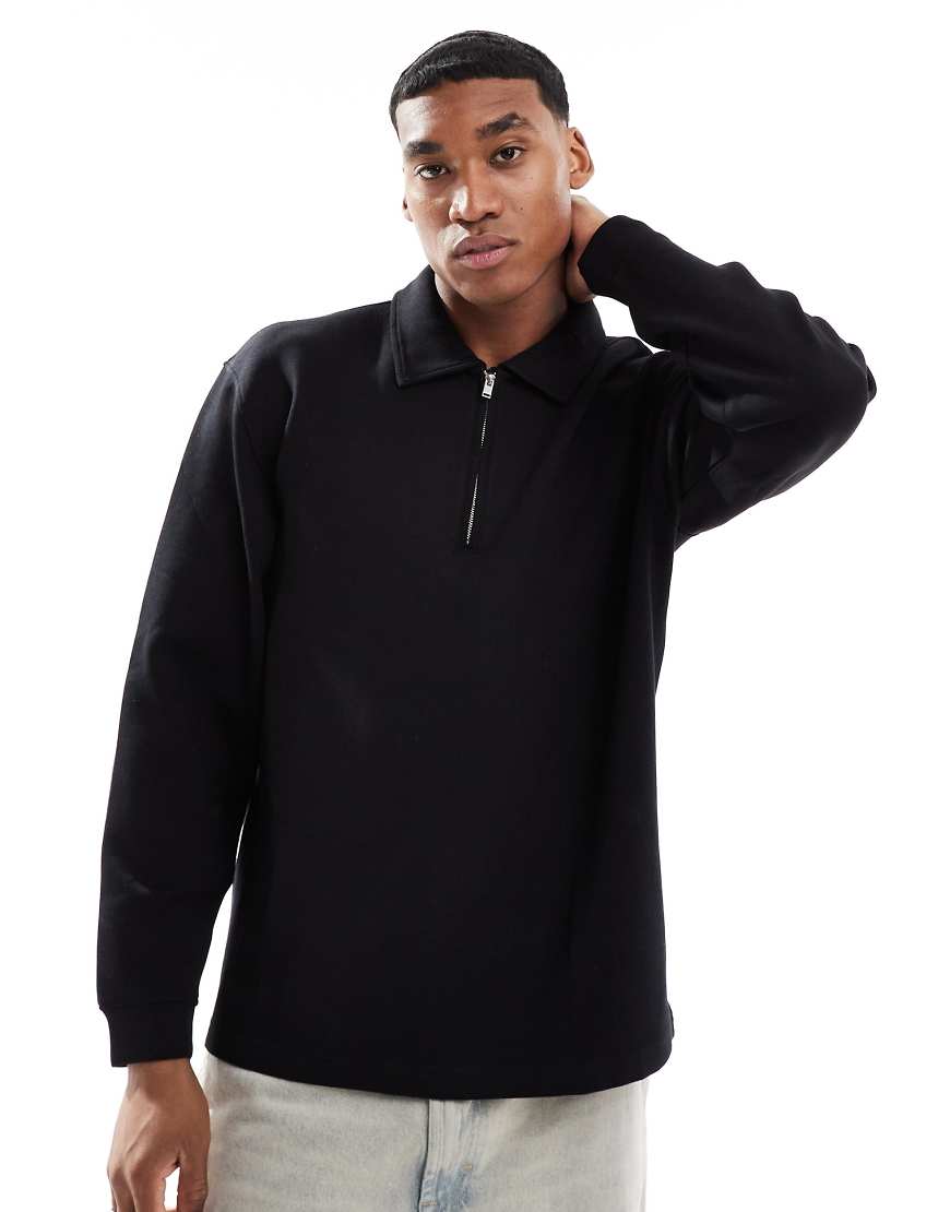 Selected Homme - Emmanuel - Polohemd in Schwarz mit Reißverschluss Selected Homme - Emmanuel - Polohemd in Schwarz mit Reißverschluss von Selected Homme