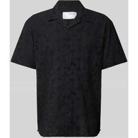 SELECTED HOMME Freizeithemd mit Lochstickerei Modell 'JAX' in Black, Größe L von Selected Homme