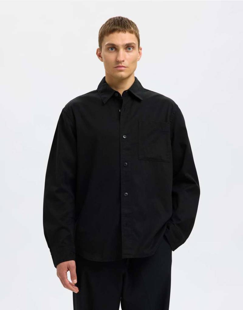 Selected Homme - Hemdjacke in Schwarz von Selected Homme