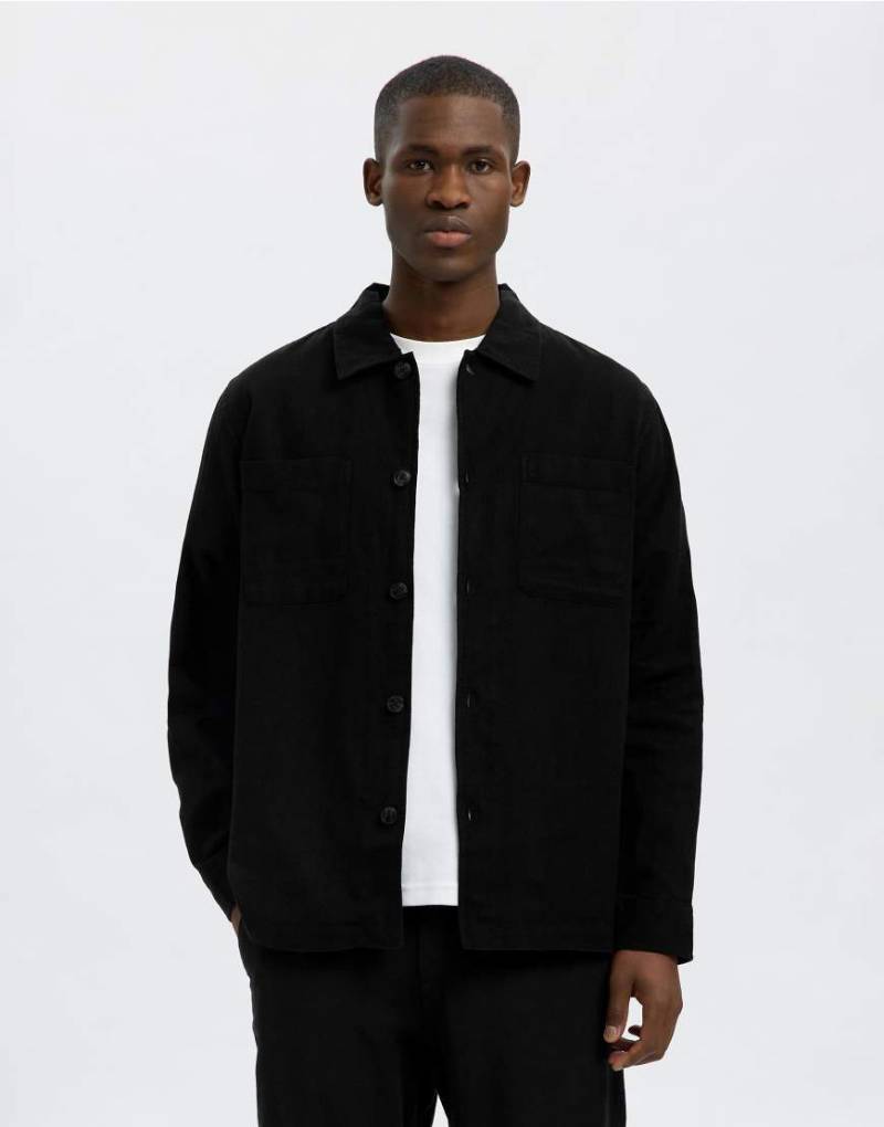 Selected Homme - Hemdjacke in Schwarz von Selected Homme