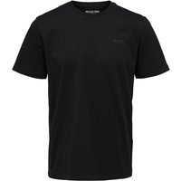 Selected Homme Herren Rundhals T-Shirt SLHASPEN LOGO - Regular Fit von Selected Homme