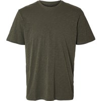 Selected Homme Herren Rundhals T-Shirt SLHASPEN SLUB - Regular Fit von Selected Homme