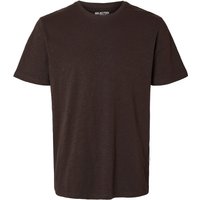 Selected Homme Herren Rundhals T-Shirt SLHASPEN SLUB - Regular Fit von Selected Homme