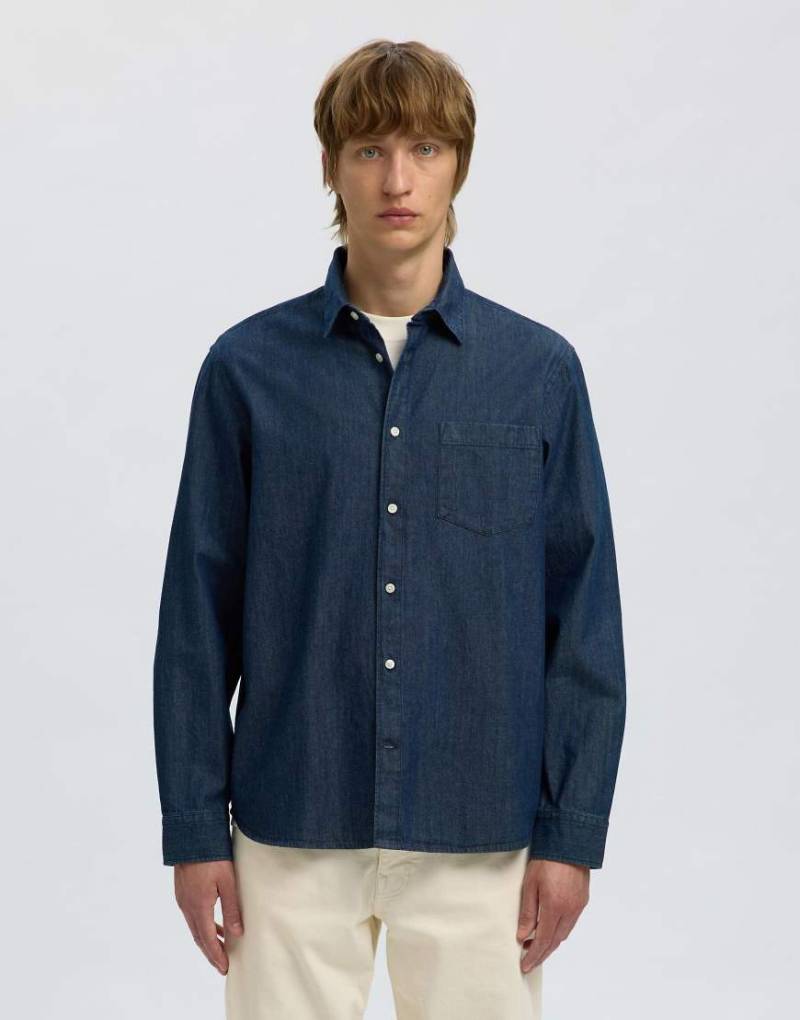 Selected - Jeanshemd in Dunkelblau von Selected