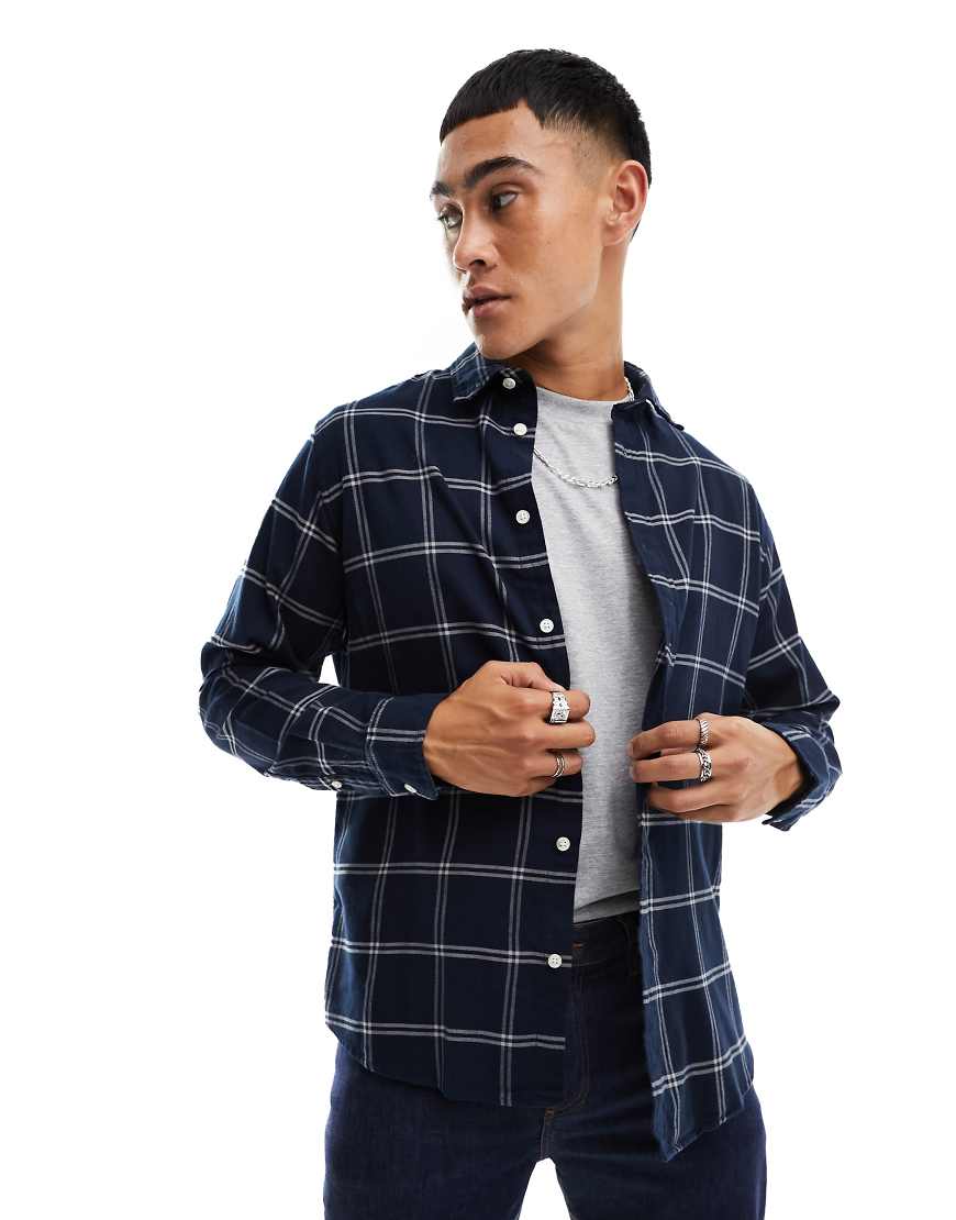 Selected Homme - Kariertes Flanellhemd in Marineblau und Weiß-Bunt Selected Homme - Kariertes Flanellhemd in Marineblau und Weiß-Bunt von Selected Homme
