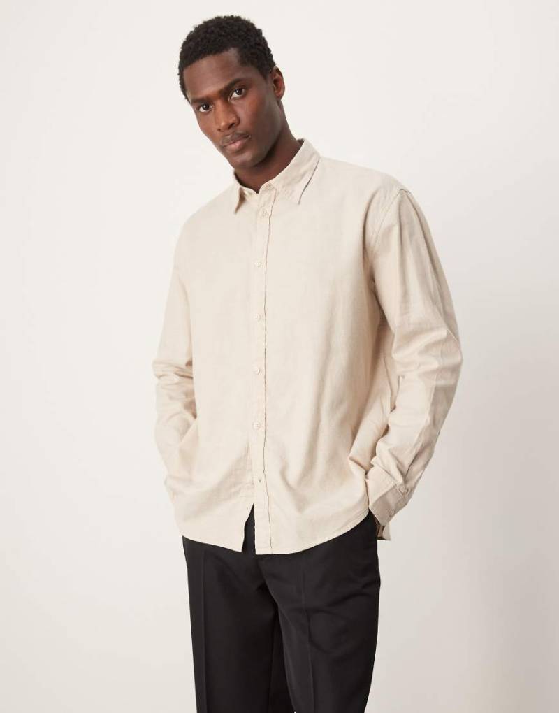 Selected Homme - Kastiges Oversize-Hemd in Cremeweiß von Selected Homme
