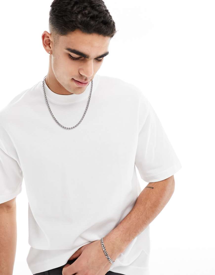 Selected Homme - Kastiges Oversize-T-Shirt in Weiß von Selected Homme