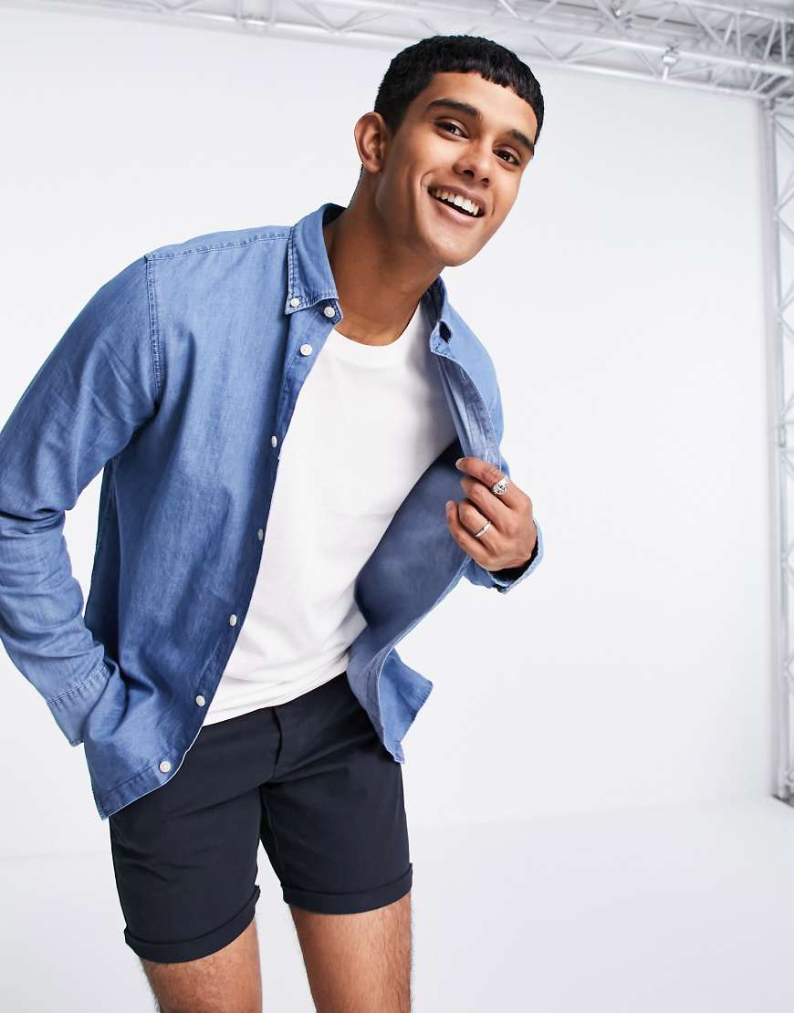 Selected Homme - Langärmliges Hemd mit regulärer Passform-Blau von Selected Homme