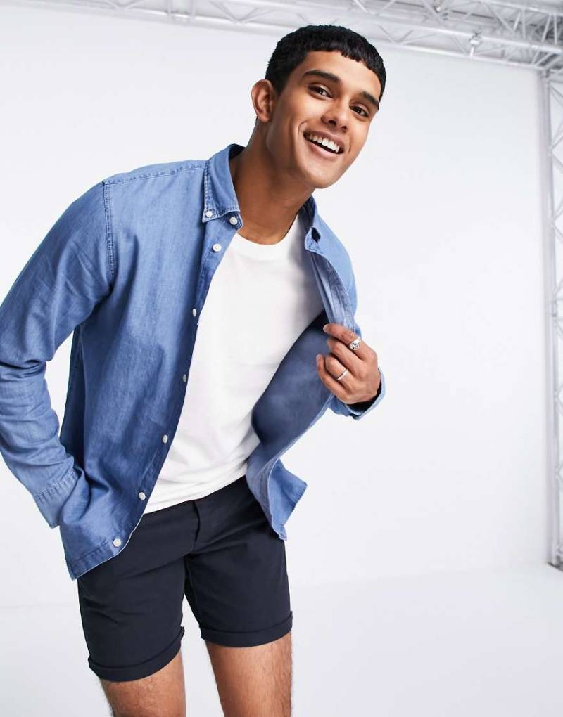 Selected Homme - Langärmliges Hemd mit regulärer Passform-Blau von Selected Homme