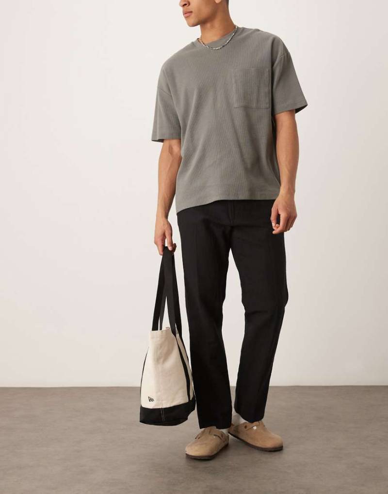 Selected - Leroy - Leinenhose in Schwarz mit geradem Schnitt von Selected
