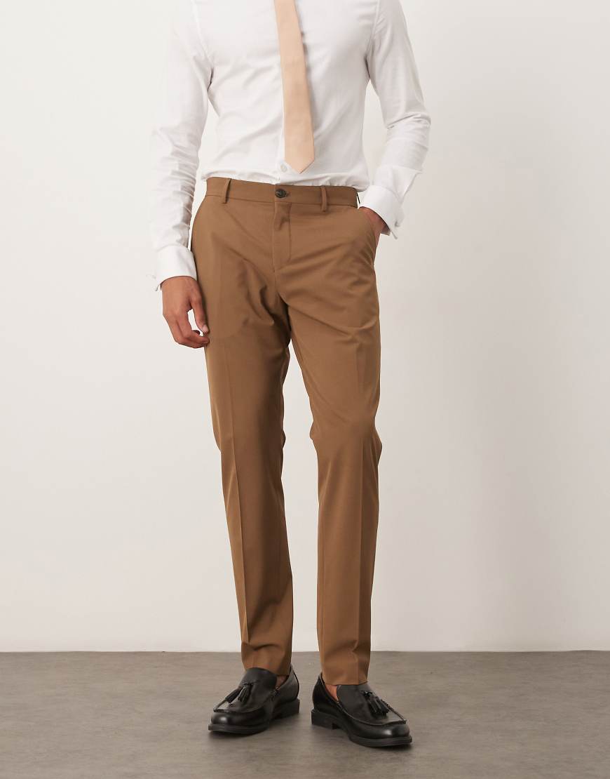 Selected Homme - Slim Fit Anzughose in dunklem Hellbraun Selected Homme - Slim Fit Anzughose in dunklem Hellbraun von Selected Homme