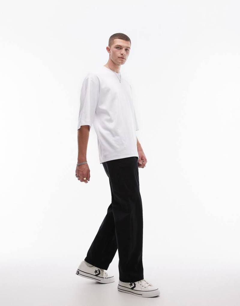 Selected - Locker geschnittene Chinohose in Schwarz von Selected