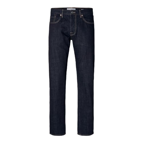 Selected Homme Male Jeans 196 Dunkelblaue Straight Fit von SELECTED HOMME