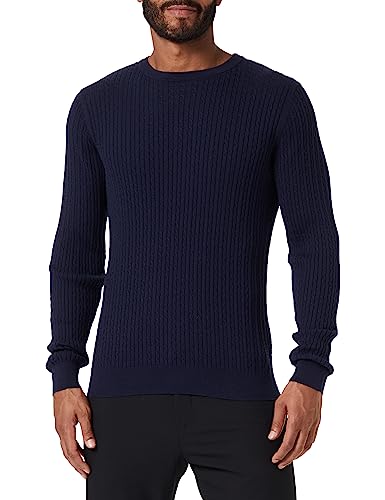 SELETED HOMME Herren SLHBERG Cable Crew Neck NOOS Pullover, Navy Blazer/Detail:Melange, Small SELETED HOMME Herren SLHBERG Cable Crew Neck NOOS Pullover, Navy Blazer/Detail:Melange, Small von SELETED HOMME