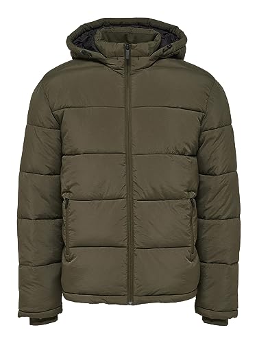 SELECTED HOMME Male Wattierte Jacke Kapuzen von SELECTED HOMME