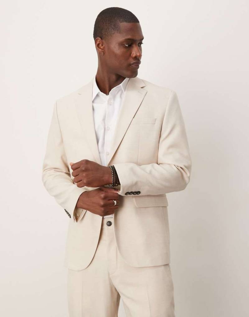 Selected Homme - Neil - Blazer in Creme mit regulärer Passform-Weiß von Selected Homme