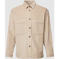 SELECTED HOMME Overshirt mit Brusttaschen Modell 'PEDER' in Beige, Größe S von Selected Homme