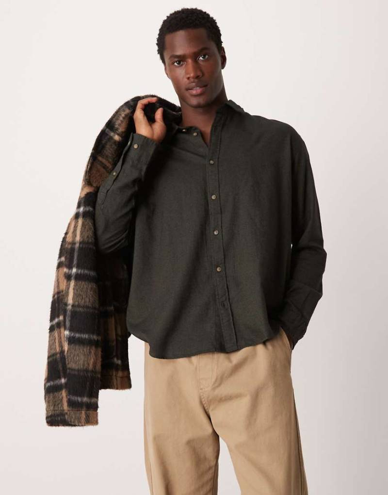 Selected Homme - Oversize-Hemd in Dunkelgrün von Selected Homme