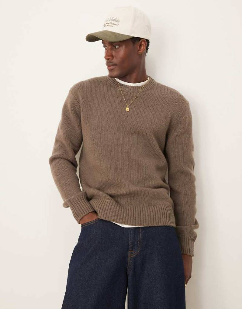 Selected Homme - Oversize-Strickpullover in Cremeweiß mit Rundhalsausschnitt von Selected Homme
