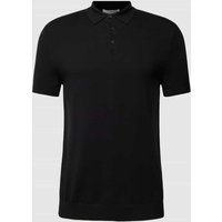 SELECTED HOMME Poloshirt mit kurzer Knopfleiste Modell 'BERG' in Black, Größe M von Selected Homme