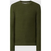 SELECTED HOMME Pullover aus Bio-Baumwolle Modell 'Conrad' in Oliv, Größe XL von Selected Homme