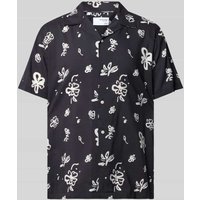 SELECTED HOMME Regular Fit Freizeithemd mit Allover-Muster in Black, Größe M von Selected Homme