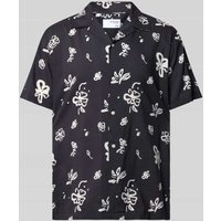 SELECTED HOMME Regular Fit Freizeithemd mit Allover-Muster in Black, Größe XXL von Selected Homme