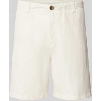 SELECTED HOMME Regular Fit Shorts mit Webmuster in Offwhite, Größe L von Selected Homme